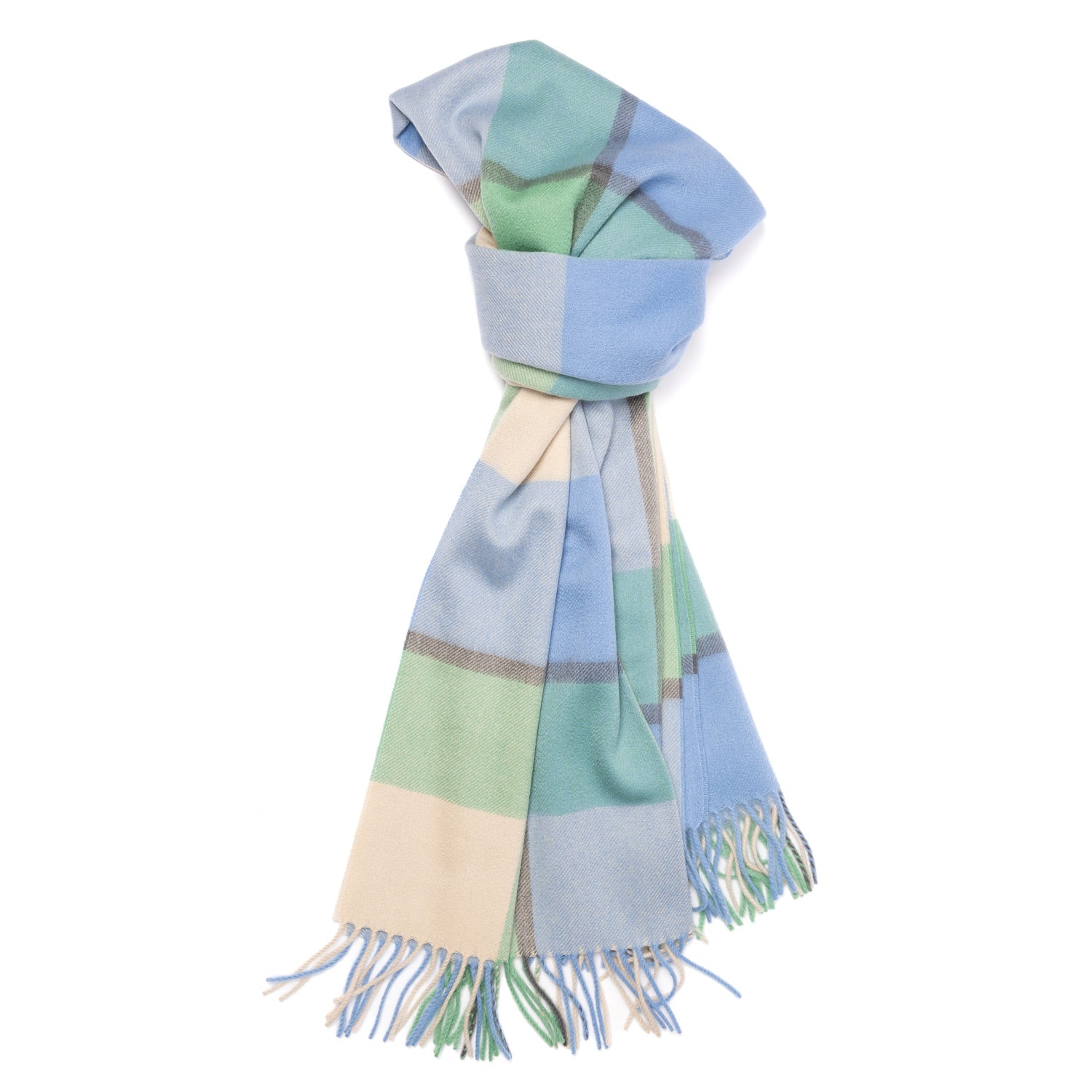 Joshua Ellis x MJ: Scarf "Ripple Check Stole" made from pure Scottish Cashmere